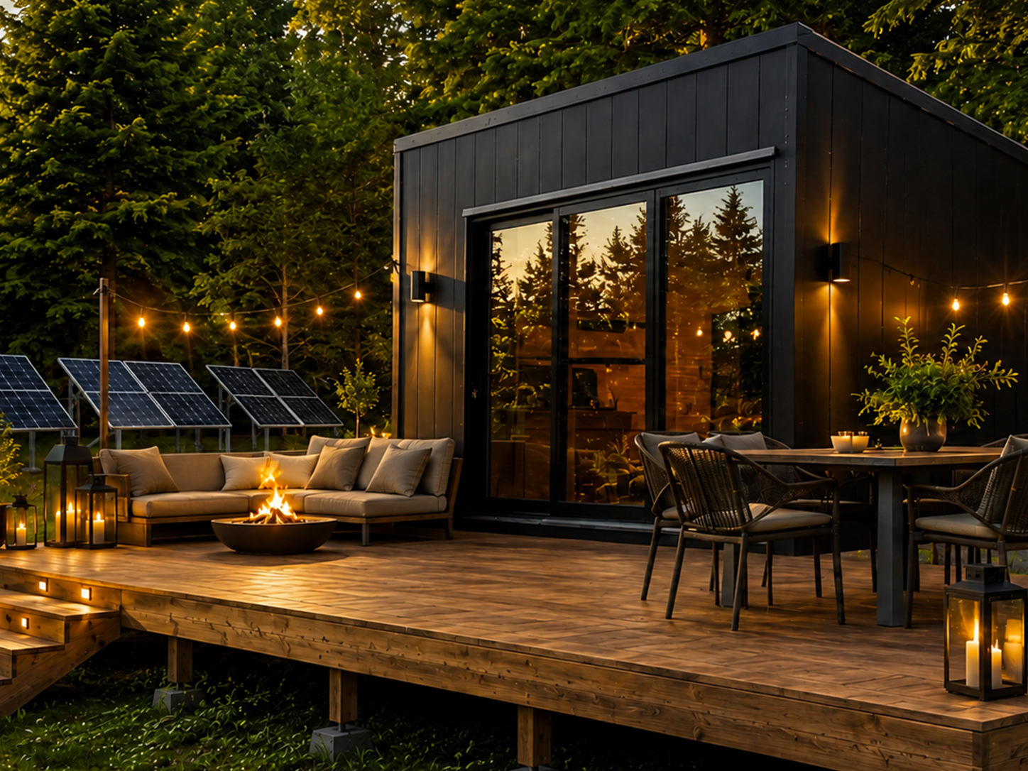 Habitation-autonome-chalet-off-grid Modele-1 image d'une mini-maison construite par Studios Zen